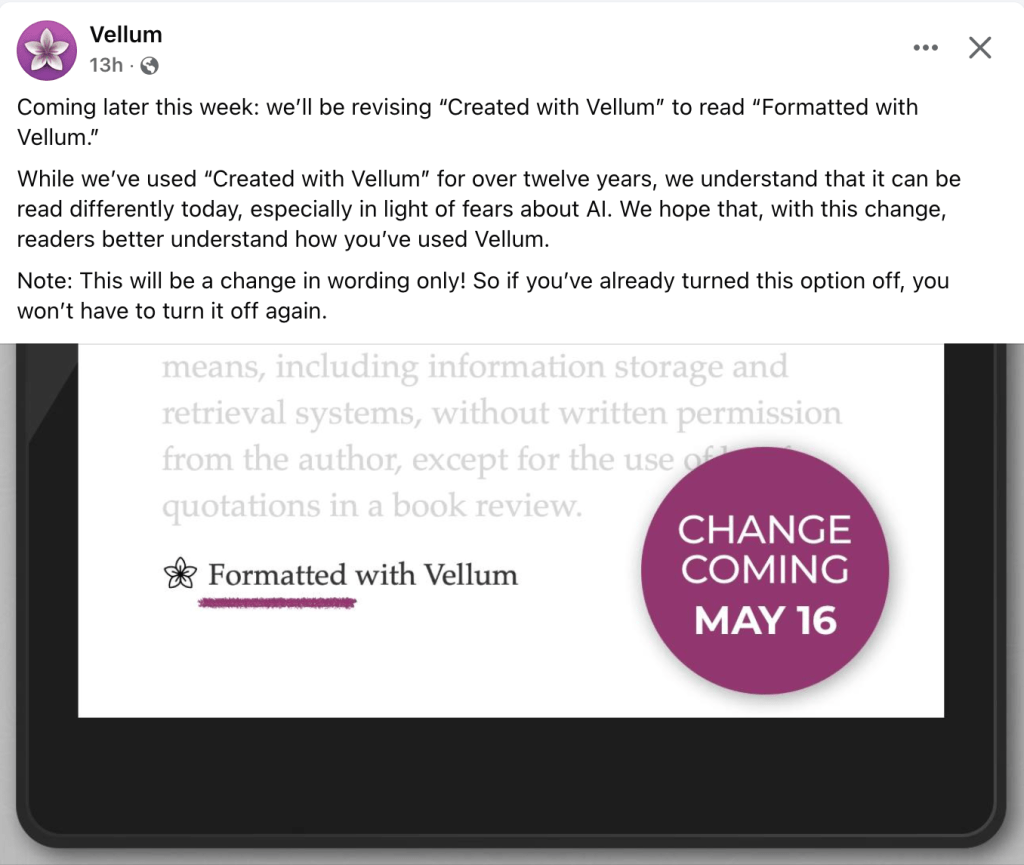 Formatted with Vellum