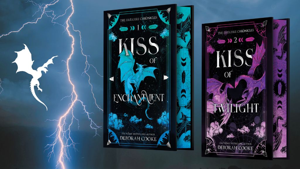 New special edition hardcovers of Kiss of Enchantment and Kiss of Twilight by Deborah Cooke, coming to Kickstarter in October 2025