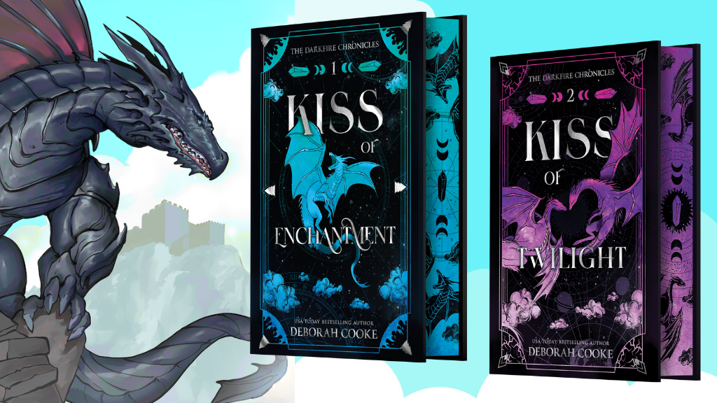 New special edition hardcovers and trade paperbacks of Kiss of Enchantment and Kiss of Twilight by Deborah Cooke, coming to Kickstarter in October 2025