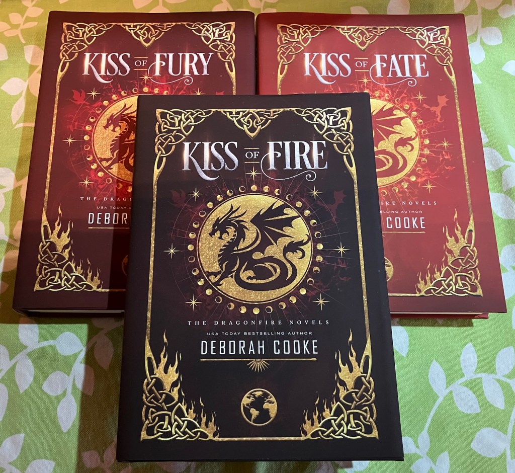 New jacketed hardcover editions of the Dragonfire Novels by Deborah Cooke
