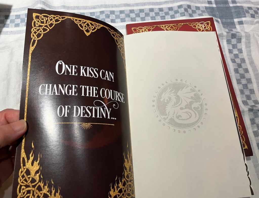 Duplex cover on Kiss of Fire trade paperback