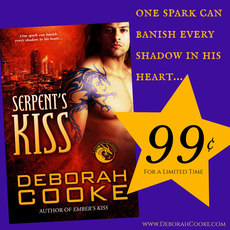 Serpent's Kiss, book 10 of the Dragonfire Novels series of paranormal romances by Deborah Cooke, is discounted to just 99cents for a limited time.