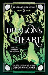 New edition of Dragon's Heart, book two of the DragonFate Novels by Deborah Cooke, coming in 2027