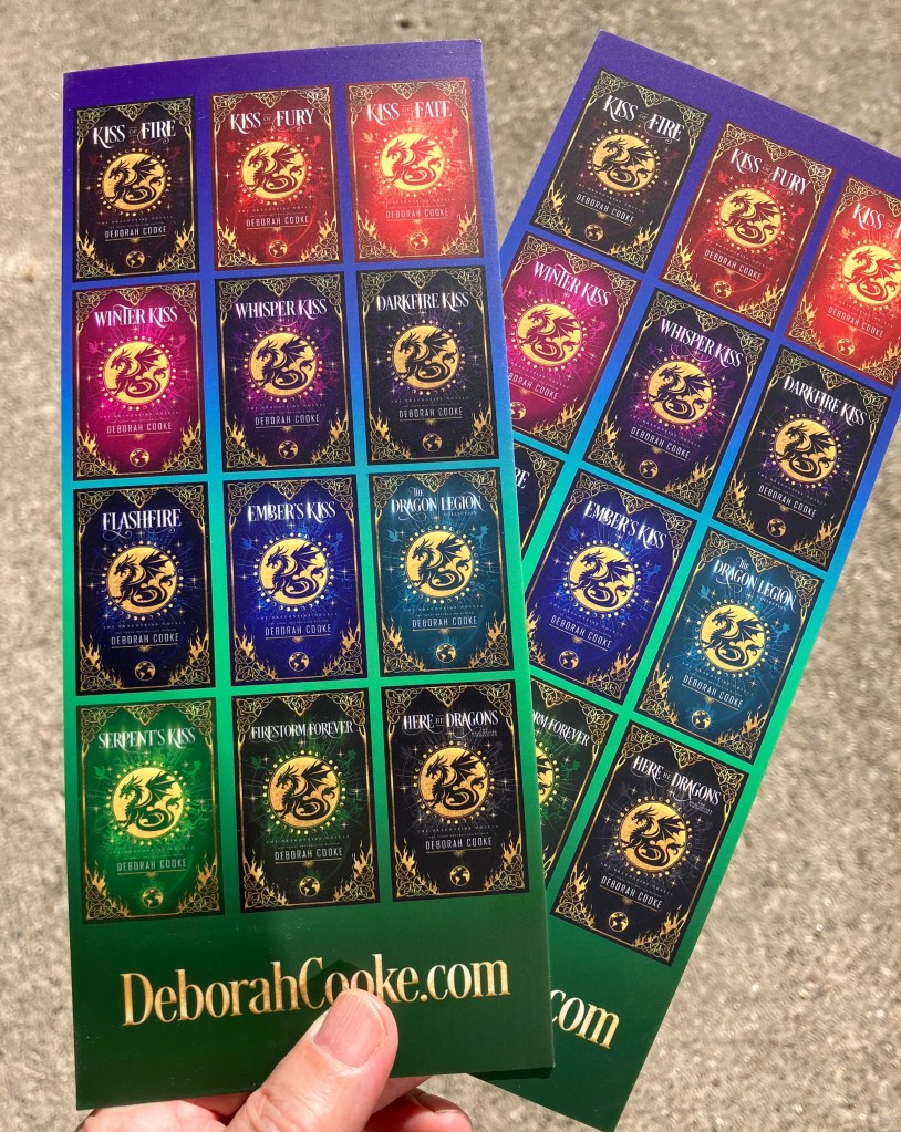new bookmarks for the Dragonfire Novels by Deborah Cooke, back side