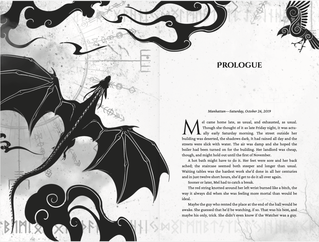 Chapter background for new edition of Dragon's Kiss by Deborah Cooke